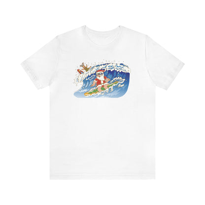 Surfing Santa and Rudolph Shirt, Santa Claus Shirt, Christmas Shirt, Xmas Shirt, Holiday Shirt, Merry Shirt, Festive Shirt, Merry ChristmasT