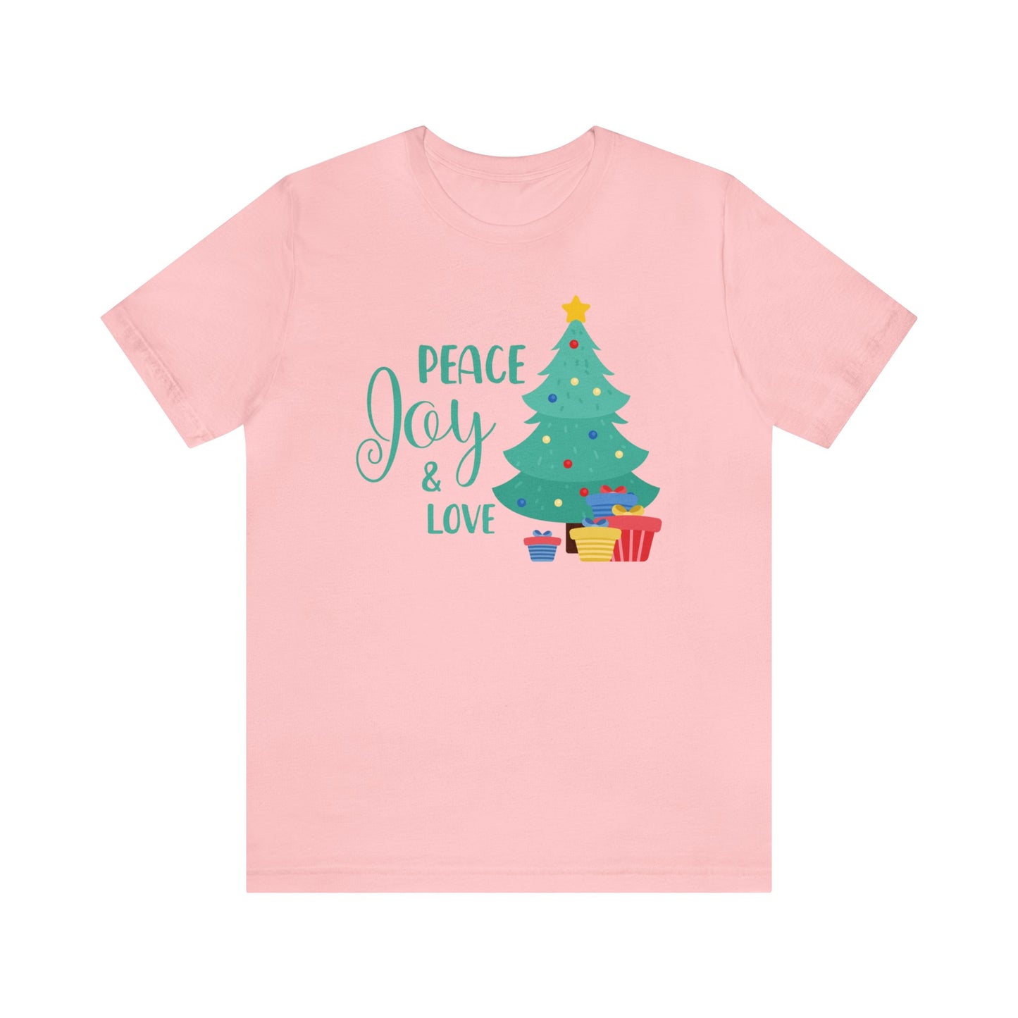 Peace Joy & Love Christmas Tree Shirt, Christmas Shirt, Xmas Shirt, Holiday Shirt, Merry Shirt, Festive Shirt, Merry Christmas Tee, Holiday