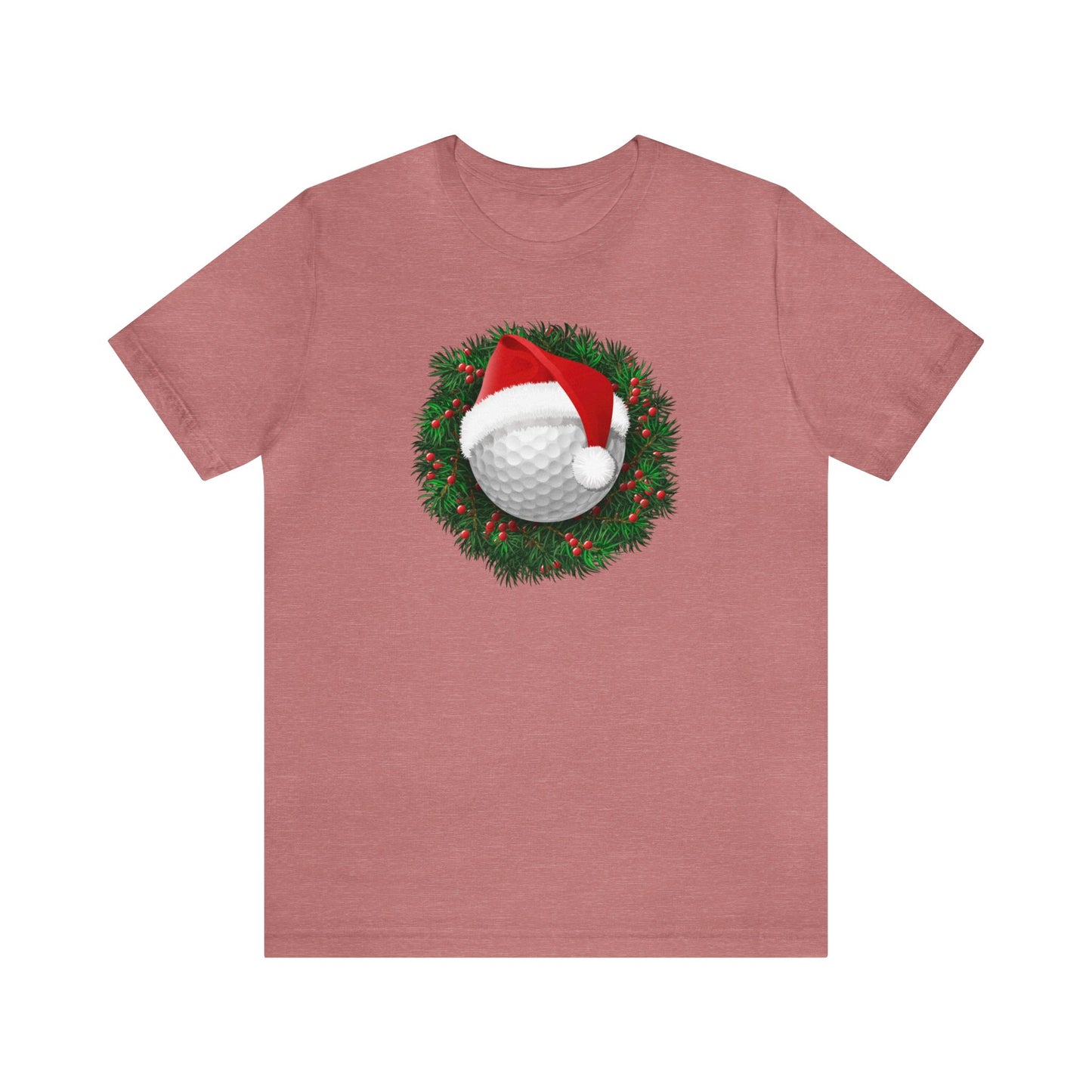 Santa Golf Ball Shirt, Christmas Wreath Shirt, Xmas Shirt, Holiday Shirt, Merry Shirt, Festive Shirt, Merry Christmas Tee, Christmas Gift