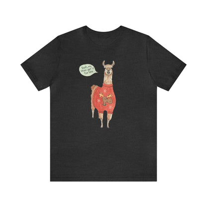 Llama Wearing a Sweater Shirt, Llama shirt, Llama Christmas Shirt, Xmas Shirt, Holiday Shirt, Merry Shirt, Festive Shirt, Merry Christmas T