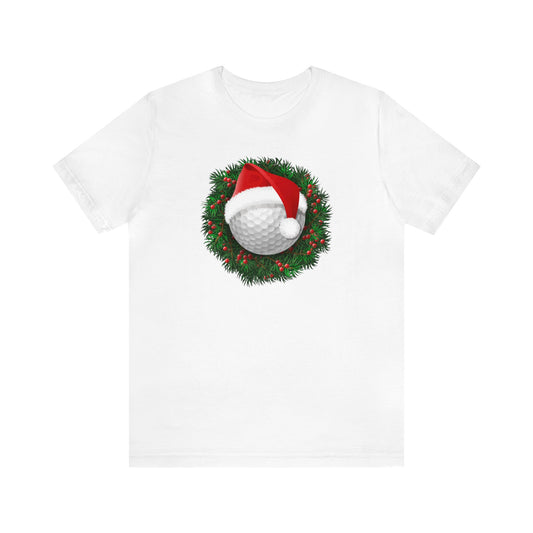 Santa Golf Ball Shirt, Christmas Wreath Shirt, Xmas Shirt, Holiday Shirt, Merry Shirt, Festive Shirt, Merry Christmas Tee, Christmas Gift