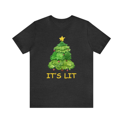 It's Lit Shirt, Christmas Tree Shirt, Christmas Shirt, Xmas Shirt, Holiday Shirt, Merry Shirt, Festive Shirt, Merry Christmas Tee, Tree Tee