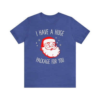 I Have A Huge Package For You Santa Shirt, Santa Claus Shirt, Christmas Shirt, Xmas Shirt, Holiday Shirt, Merry Shirt, Festive Shirt, Sack T