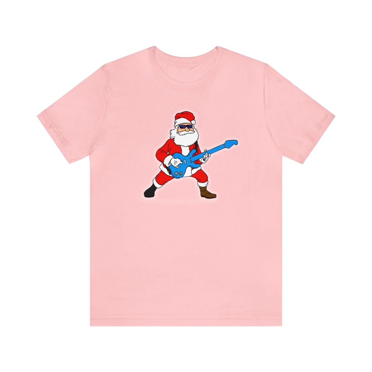 Guitar Playing Santa Shirt, Santa Claus Shirt, Christmas Shirt, Xmas Shirt, Holiday Shirt, Merry Shirt, Festive Shirt, Merry Christmas Tee