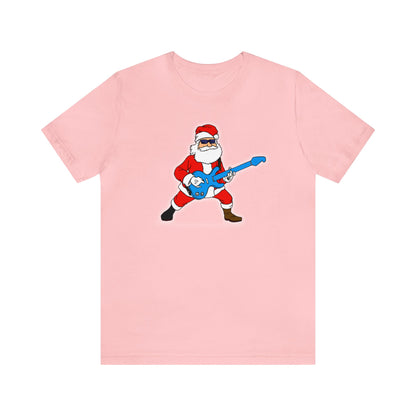 Guitar Playing Santa Shirt, Santa Claus Shirt, Christmas Shirt, Xmas Shirt, Holiday Shirt, Merry Shirt, Festive Shirt, Merry Christmas Tee