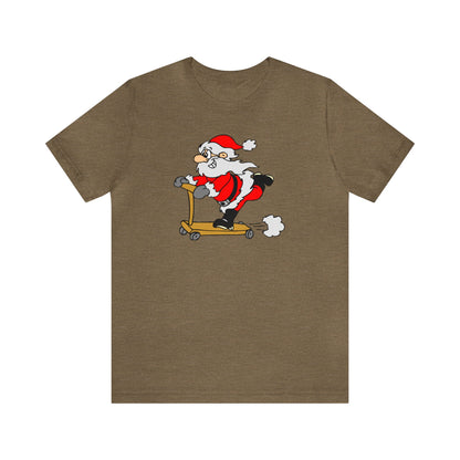 Santa Riding a Scooter Shirt, Santa Claus Shirt, Christmas Shirt, Xmas Shirt, Holiday Shirt, Merry Shirt, Festive Shirt, Merry Christmas Tee