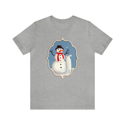 Snowman and Rabbit Christmas Shirt, Xmas Shirt, Holiday Shirt, Merry Shirt, Festive Shirt, Merry Christmas Tee, Christmas Gift, Winter Tee