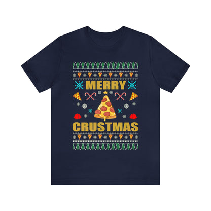 Merry Crustmas Ugly Christmas Sweater, Funny Christmas Sweater, Holiday Sweater, Pizza Christmas Shirt, Pizza Shirt, Pizza Lover, Xmas Shirt