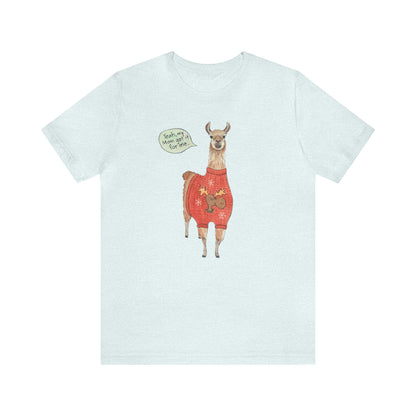 Llama Wearing a Sweater Shirt, Llama shirt, Llama Christmas Shirt, Xmas Shirt, Holiday Shirt, Merry Shirt, Festive Shirt, Merry Christmas T