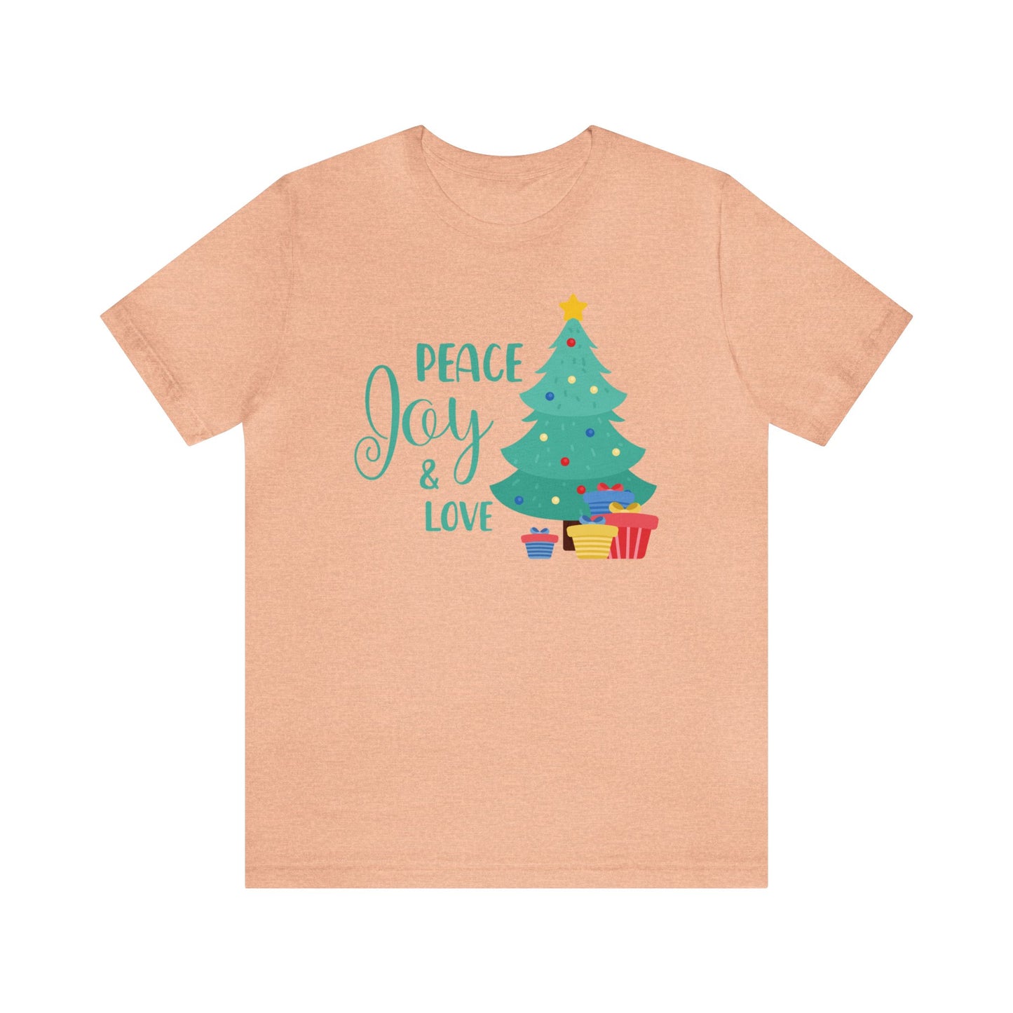 Peace Joy & Love Christmas Tree Shirt, Christmas Shirt, Xmas Shirt, Holiday Shirt, Merry Shirt, Festive Shirt, Merry Christmas Tee, Holiday