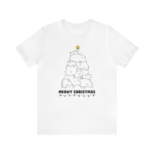 Meowy Christmas Shirt, Christmas Shirt, Xmas Shirt, Holiday Shirt, Merry Shirt, Festive Shirt, Merry Christmas Tee, Christmas Gift, Holiday