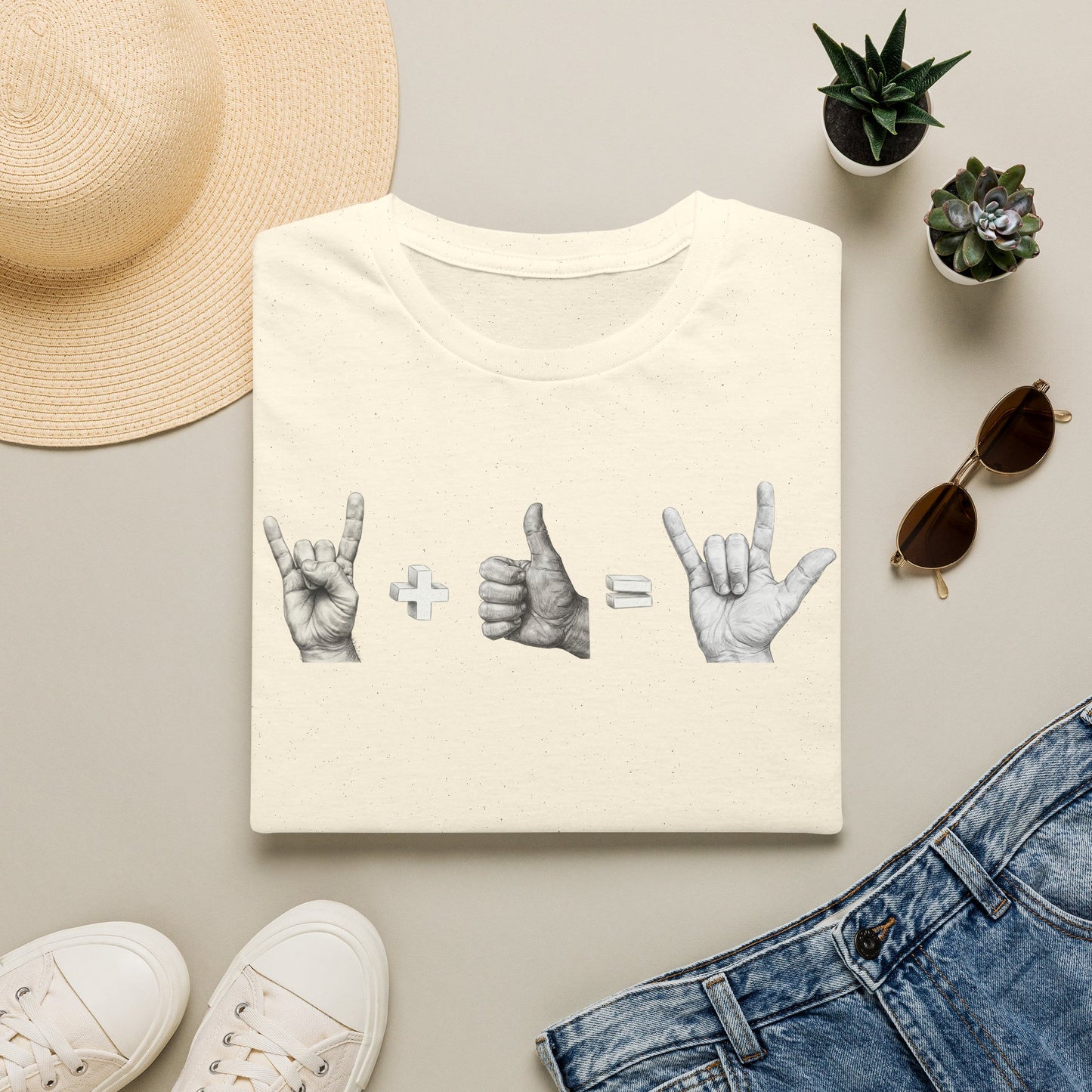God's Love Equation - ASL Love Equation T-Shirt — Hand Sign Language Graphic Tee