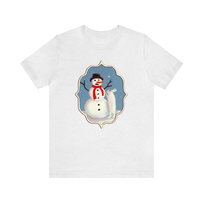 Snowman and Rabbit Christmas Shirt, Xmas Shirt, Holiday Shirt, Merry Shirt, Festive Shirt, Merry Christmas Tee, Christmas Gift, Winter Tee