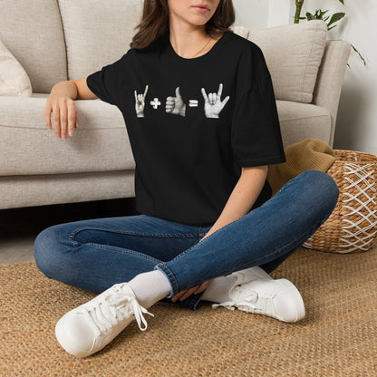 God's Love Equation - ASL Love Equation T-Shirt — Hand Sign Language Graphic Tee