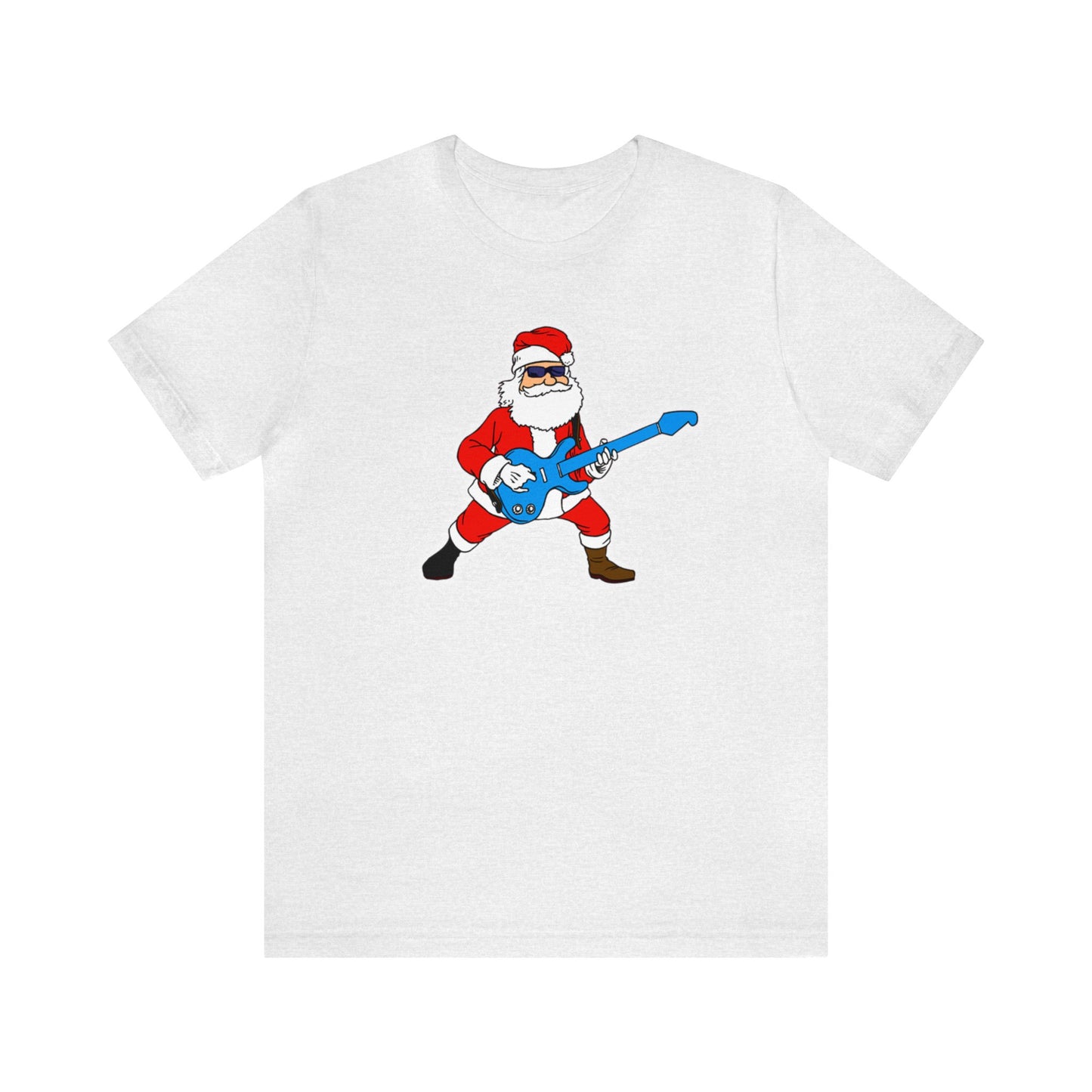 Guitar Playing Santa Shirt, Santa Claus Shirt, Christmas Shirt, Xmas Shirt, Holiday Shirt, Merry Shirt, Festive Shirt, Merry Christmas Tee