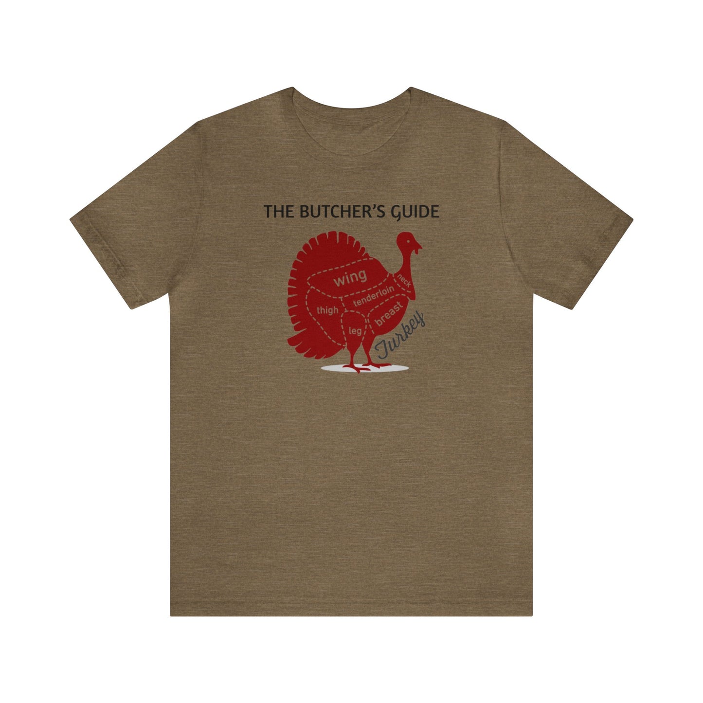 The Butcher's Guide Cuts Of Turkey Shirt, Thanksgiving Shirt, Thanksgiving Gifts, Fall Turkey Shirt, Turkey Cuts Shirt, Turkey Chef Shirt