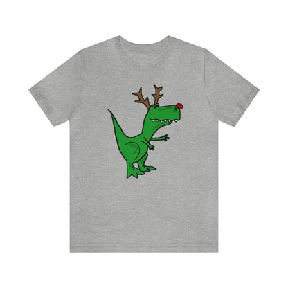 Tyrannosaurus With Antler Christmas Shirt, Rudolph T-Rex Christmas Shirt, Dinosaur Christmas Shirt, Funny Christmas Sweater, Holiday Sweater