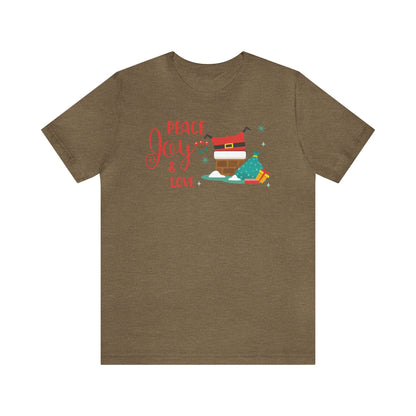 Peace, Joy and Love Santa Shirt, Santa Claus Shirt, Christmas Shirt, Xmas Shirt, Holiday Shirt, Merry Shirt, Festive Shirt, Merry Christmas