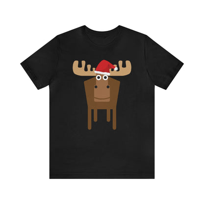 Christmas Moose, Santa Hat Moose, Santa Moose, Moose Shirt, Holiday, Xmas, Funny Christmas, Funny Gift, Mens Xmas, Womens Xmas, Sweatshirt