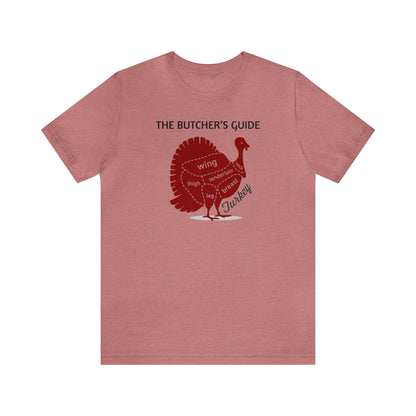 The Butcher's Guide Cuts Of Turkey Shirt, Thanksgiving Shirt, Thanksgiving Gifts, Fall Turkey Shirt, Turkey Cuts Shirt, Turkey Chef Shirt