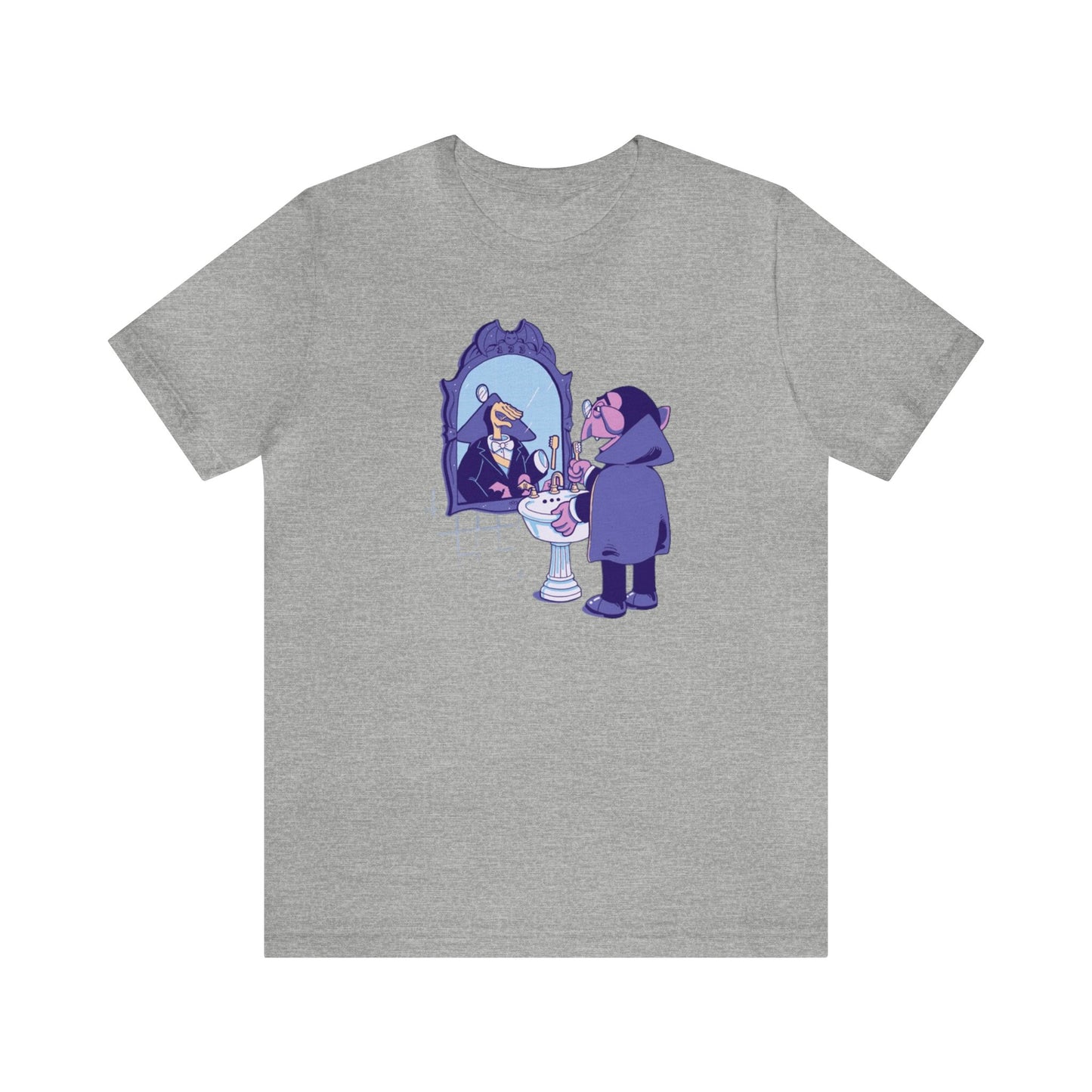 Count Von Count looking In bathroom Mirror Shirt, The Count Sesame Shirt, Count Dracula Shirt, Sesame Vampire Shirt, Funny Halloween Shirt,