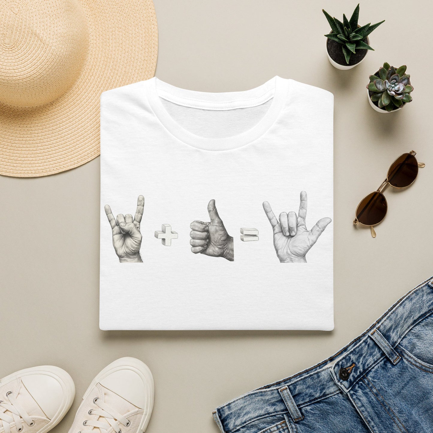 God's Love Equation - ASL Love Equation T-Shirt — Hand Sign Language Graphic Tee