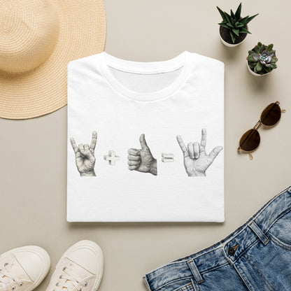 God's Love Equation - ASL Love Equation T-Shirt — Hand Sign Language Graphic Tee