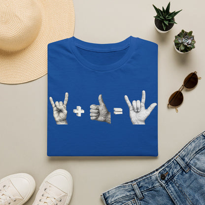 God's Love Equation - ASL Love Equation T-Shirt — Hand Sign Language Graphic Tee
