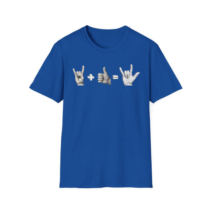 God's Love Equation - ASL Love Equation T-Shirt — Hand Sign Language Graphic Tee