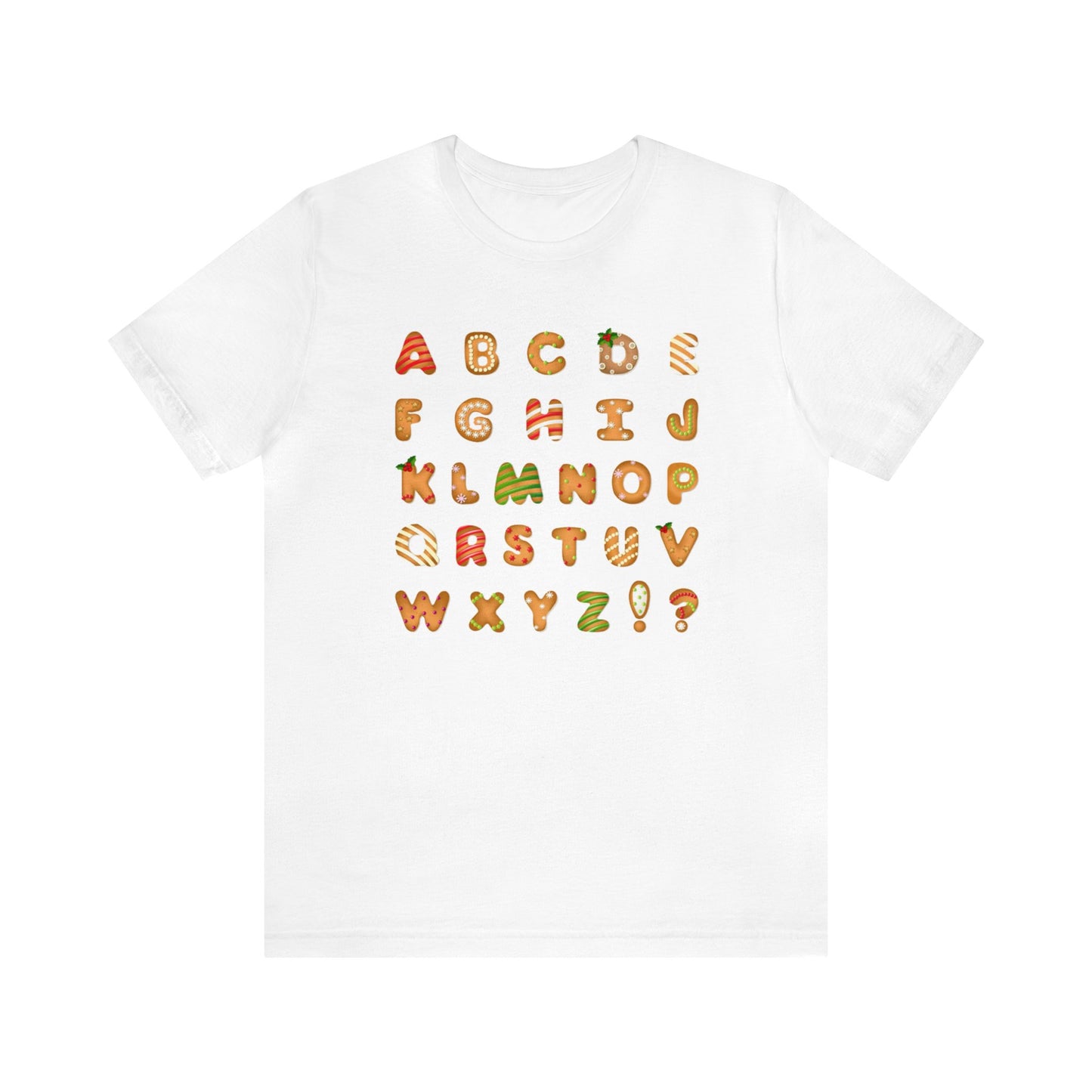 Alphabet Cookies Shirt, ABC Christmas Shirt, Teacher Alphabet Xmas Gift, Holiday, Ugly, Xmas, Christmas Sweatshirt, Xmas T, ABC Cookie Shirt