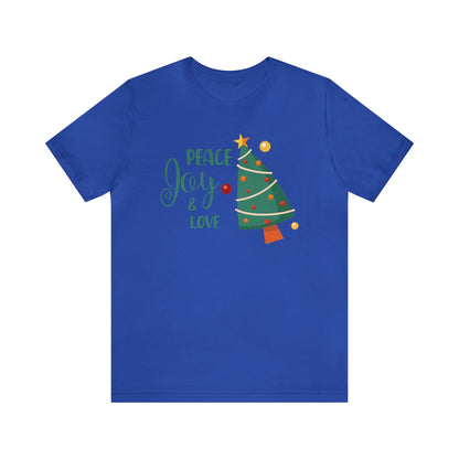 Peace Joy & Love Christmas Tree Shirt, Christmas Shirt, Xmas Shirt, Holiday Shirt, Merry Shirt, Festive Shirt, Merry Christmas Tee, Holiday