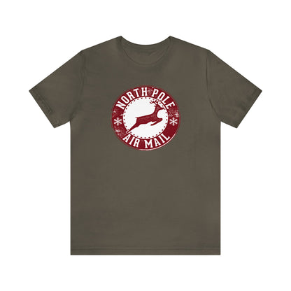 North Pole Air Mail Shirt, Reindeer shirt, Christmas Shirt, Xmas Shirt, Holiday Shirt, Merry Shirt, Festive Shirt, Merry Christmas Tee, Deer