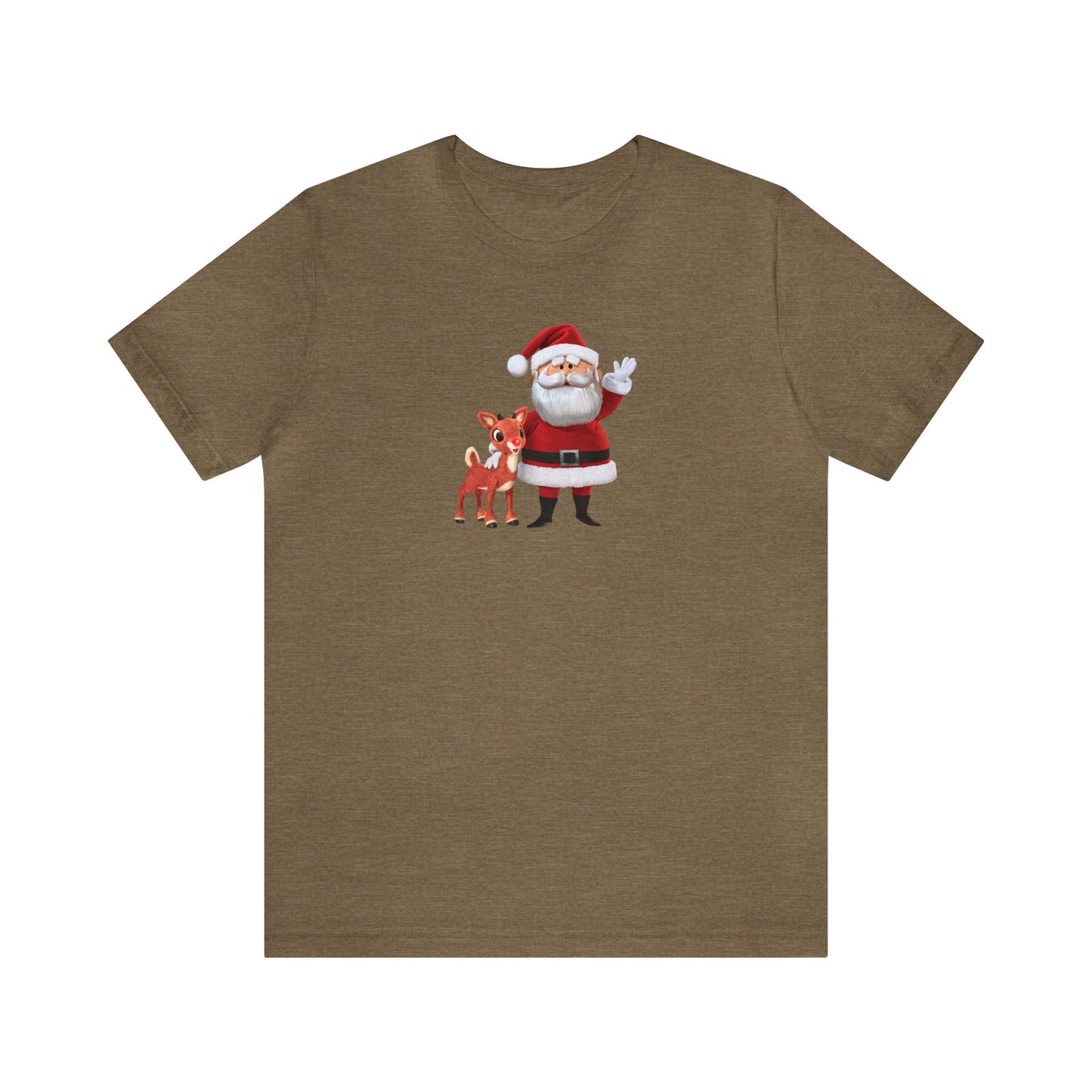 Rudolph and Santa Shirt, Reindeer Shirt, Santa Shirt, Christmas Shirt, Xmas Shirt, Holiday Shirt, Merry Shirt, Festive Shirt, Christmas Tee