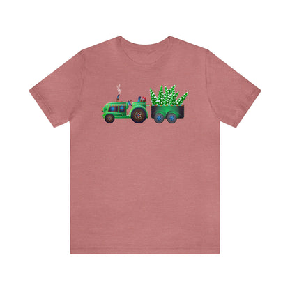 Tractor Pulling Christmas Trees Shirt, Tractor Christmas Shirt, Xmas Shirt, Holiday Shirt, Merry Shirt, Festive Shirt, Merry Christmas Tee