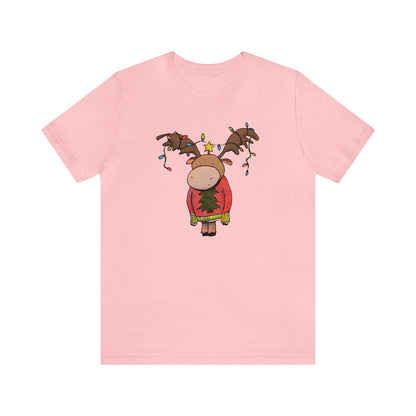 Christmas Moose, Moose Shirt, Christmas Shirt, Xmas Shirt, Holiday Shirt, Merry Shirt, Festive Shirt, Merry Christmas T, Winter Tee, Holiday