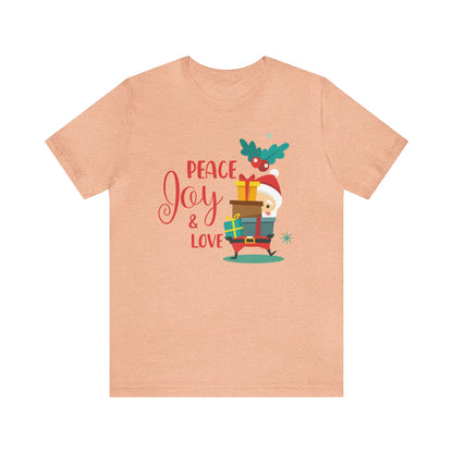 Peace, Joy and Love Santa Shirt, Santa Claus Shirt, Christmas Shirt, Xmas Shirt, Holiday Shirt, Merry Shirt, Festive Shirt, Merry Christmas