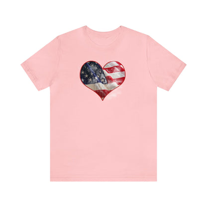 American Flag Heart Shirt, Love USA, Red, White and Blue, 4th of July Shirt, Patriotic Shirt, USA Shirt, Freedom Shirt, United States Shirt