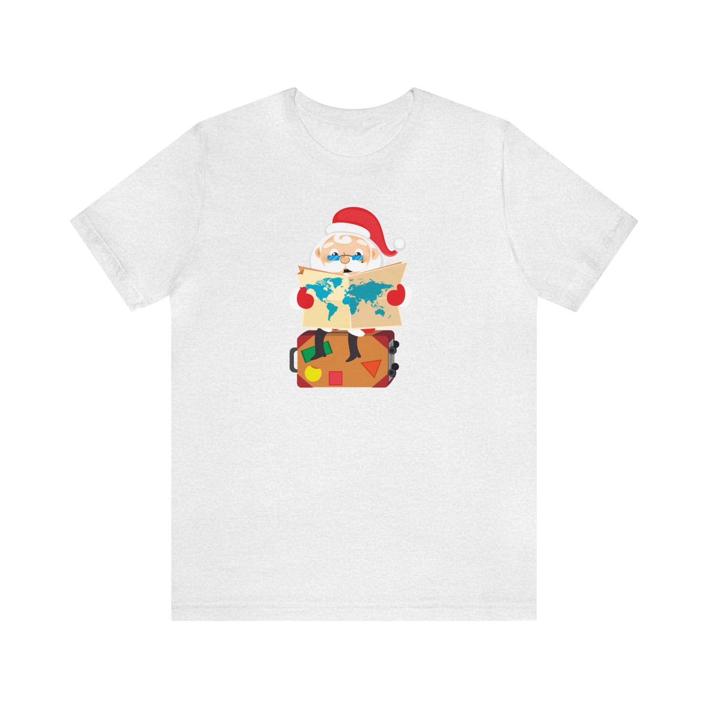 Santa Checking His Map Shirt, Santa Claus Shirt, Christmas Shirt, Xmas Shirt, Holiday Shirt, Merry Shirt, Festive Shirt, Merry Christmas Tee