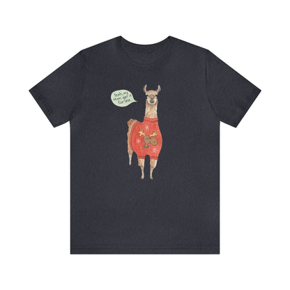 Llama Wearing a Sweater Shirt, Llama shirt, Llama Christmas Shirt, Xmas Shirt, Holiday Shirt, Merry Shirt, Festive Shirt, Merry Christmas T