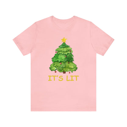 It's Lit Shirt, Christmas Tree Shirt, Christmas Shirt, Xmas Shirt, Holiday Shirt, Merry Shirt, Festive Shirt, Merry Christmas Tee, Tree Tee