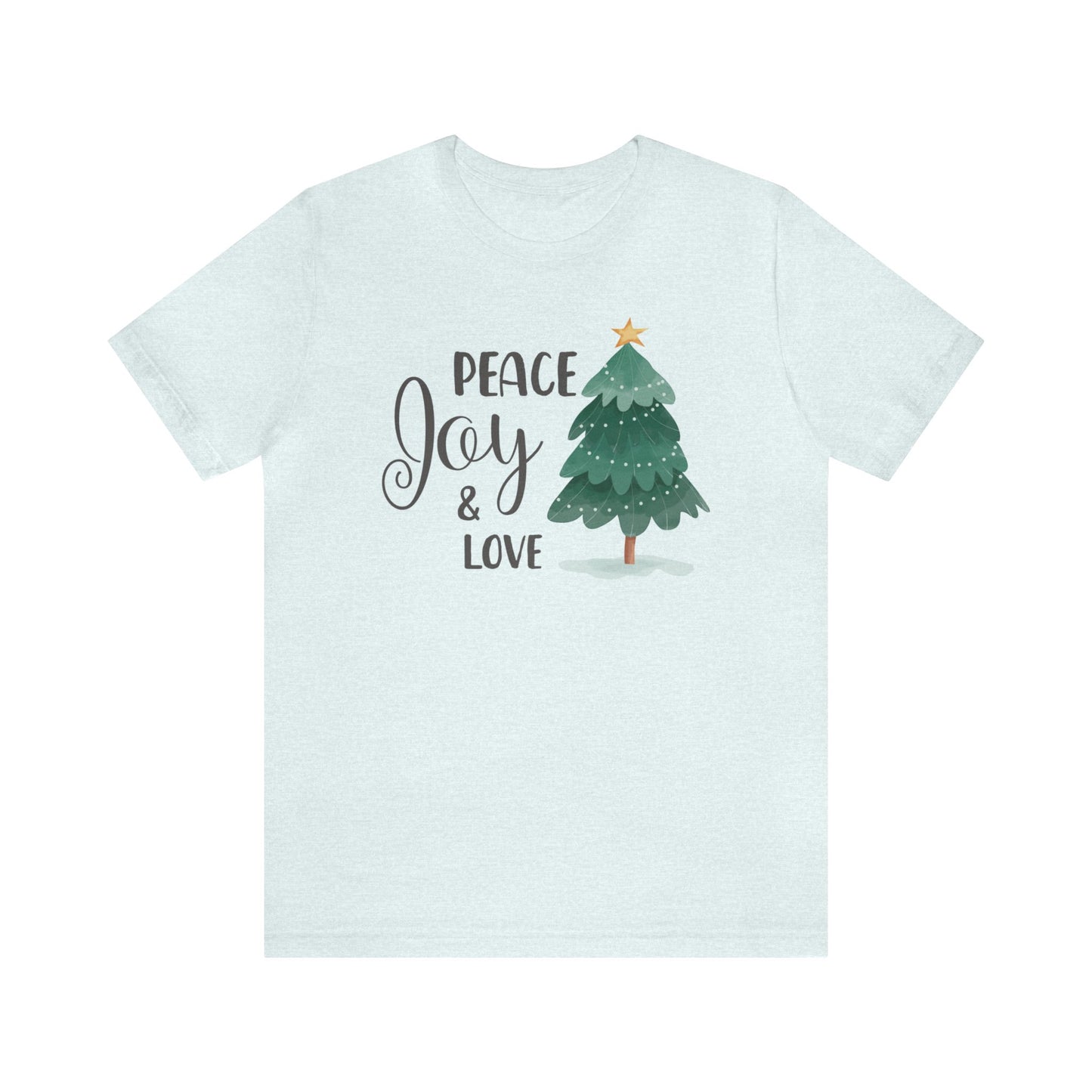 Peace Joy & Love Christmas Tree Shirt, Christmas Shirt, Xmas Shirt, Holiday Shirt, Merry Shirt, Festive Shirt, Merry Christmas Tee, Holiday