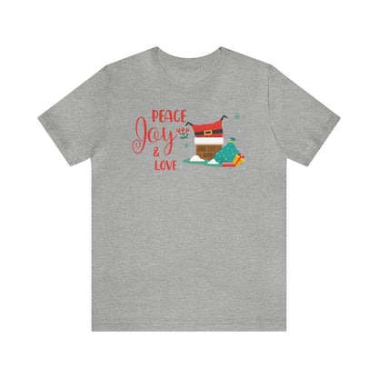 Peace, Joy and Love Santa Shirt, Santa Claus Shirt, Christmas Shirt, Xmas Shirt, Holiday Shirt, Merry Shirt, Festive Shirt, Merry Christmas