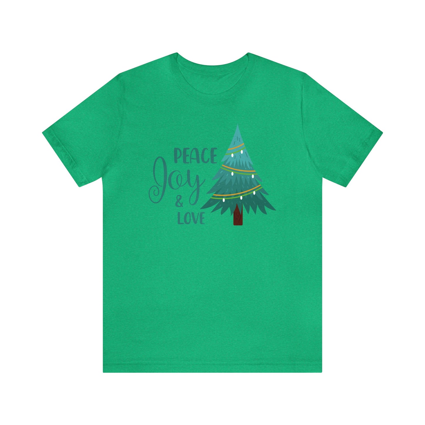 Peace Joy & Love Christmas Tree Shirt, Christmas Shirt, Xmas Shirt, Holiday Shirt, Merry Shirt, Festive Shirt, Merry Christmas Tee, Holiday