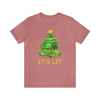 It's Lit Shirt, Christmas Tree Shirt, Christmas Shirt, Xmas Shirt, Holiday Shirt, Merry Shirt, Festive Shirt, Merry Christmas Tee, Tree Tee