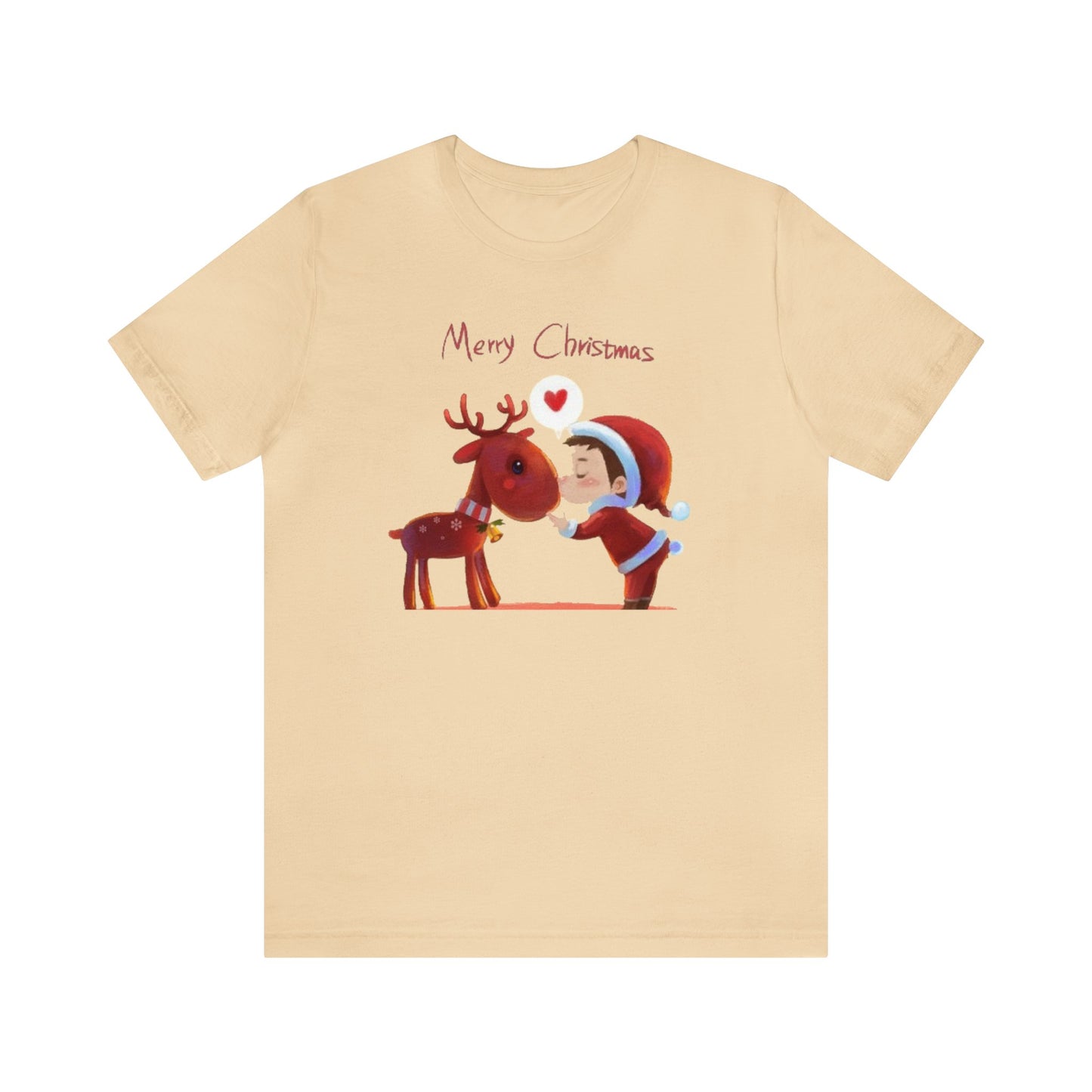 Santa and Reindeer Merry Christmas Shirt, Christmas Shirt, Xmas Shirt, Holiday Shirt, Merry Shirt, Festive Shirt, Merry Christmas Tee