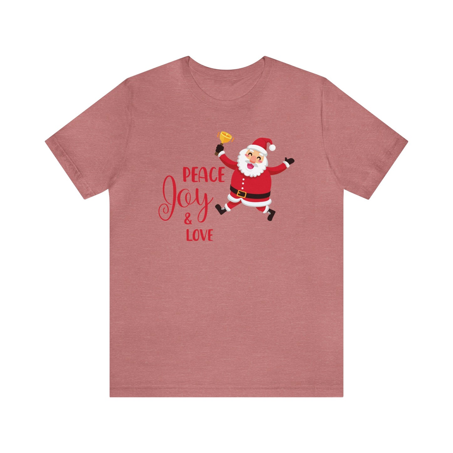 Peace, Joy and Love Santa Shirt, Santa Claus Shirt, Christmas Shirt, Xmas Shirt, Holiday Shirt, Merry Shirt, Festive Shirt, Merry Christmas