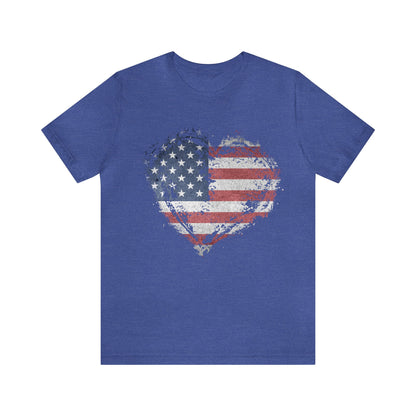 American Flag Heart Shirt, Love USA, Red, White and Blue, 4th of July Shirt, Patriotic Shirt, USA Shirt, Freedom Shirt, United States Shirt