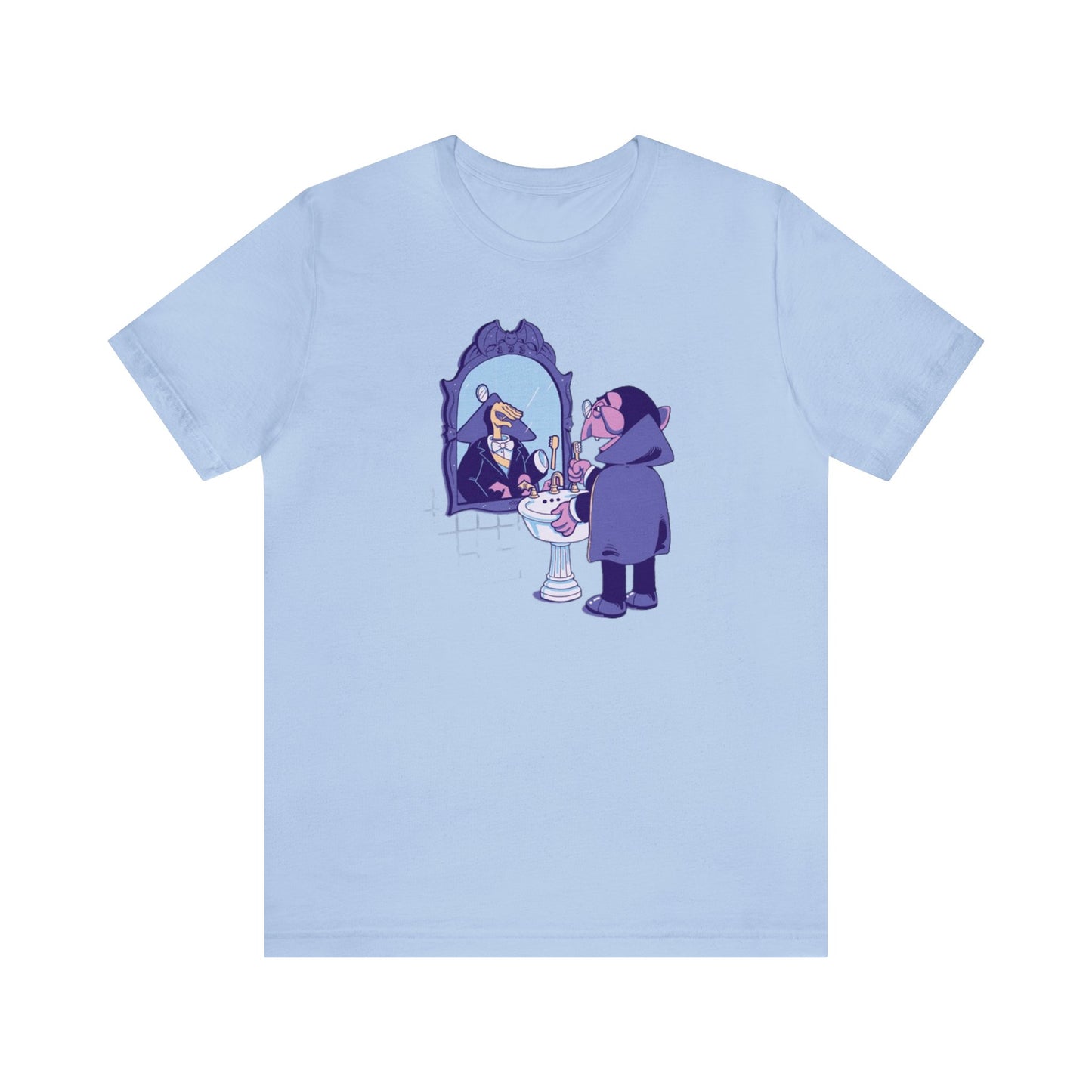 Count Von Count looking In bathroom Mirror Shirt, The Count Sesame Shirt, Count Dracula Shirt, Sesame Vampire Shirt, Funny Halloween Shirt,