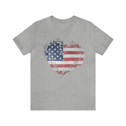 American Flag Heart Shirt, Love USA, Red, White and Blue, 4th of July Shirt, Patriotic Shirt, USA Shirt, Freedom Shirt, United States Shirt