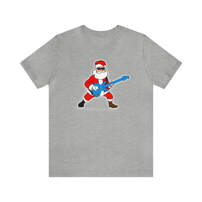 Guitar Playing Santa Shirt, Santa Claus Shirt, Christmas Shirt, Xmas Shirt, Holiday Shirt, Merry Shirt, Festive Shirt, Merry Christmas Tee